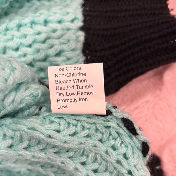 Mint Green and Black Striped Sweater - Picture 5 of 8